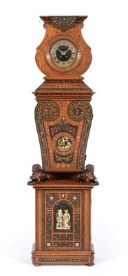 Lot 439 - An Impressive Italian Mother of Pearl and Bone Marquetry Inlaid Striking Longcase Clock,...