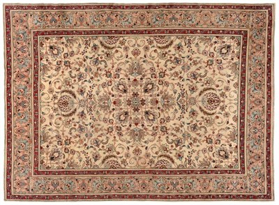 Lot 442 - Tabriz Carpet Iranian Azerbaijan, circa 1950 The ivory field with an allover design of...