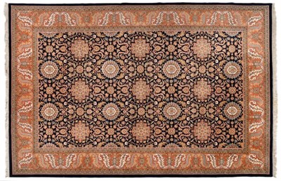 Lot 456 - Indo-Persian Carpet of Ziegler Design, late 20th century The deep indigo field with an allover...