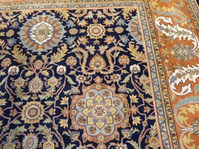 Lot 456 - Indo-Persian Carpet of Ziegler Design, late 20th century The deep indigo field with an allover...