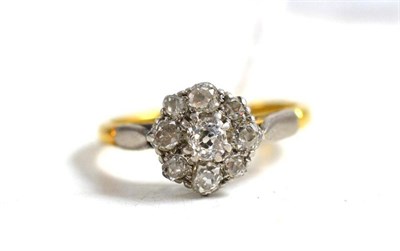 Lot 8 - A diamond cluster, circa 1900, total estimated diamond weight 0.75 carat approximately