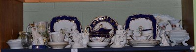 Lot 52 - Quantity of ceramics including Neo-Rococo part tea service, Continental white figures, Limoges...