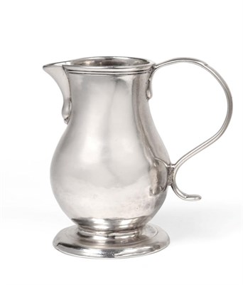 Lot 559 - A George II Provincial Silver Cream Jug, Richard Richardson, Chester 1729, plain baluster form...