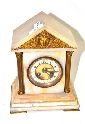 Lot 62 - A onyx cased Neo-Classical style mantel clock