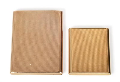 Lot 563 - An Asprey's Patent 9ct Gold Cigarette Case and Matchbook Holder/Vesta En Suite, Asprey & Co...