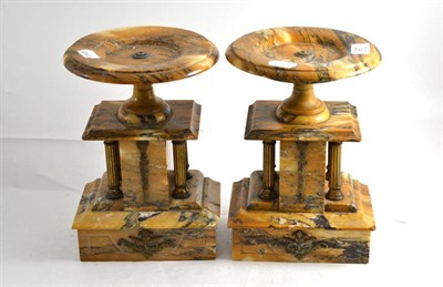 Lot 97 - Pair of marble pedestals