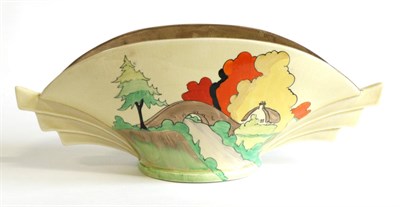 Lot 612 - Clarice Cliff (British, 1899-1972): A Lorna Pattern Daffodil Bowl, shape 450, printed Clarice Cliff