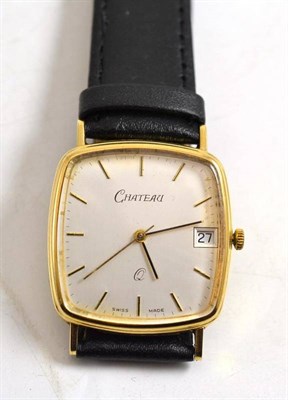 Lot 204 - A gent's 9ct gold Swiss Chateau wristwatch