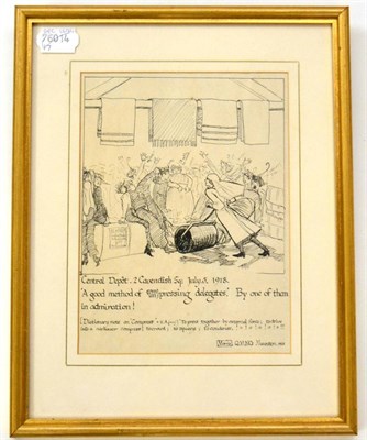 Lot 637 - Mary May Morris (British, 1862-1938): A Satirical Work, inscribed Central Depot. 2 Cavendish...