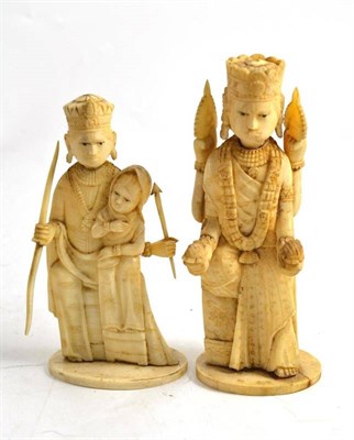 Lot 231 - Two Thai ivory and bone deities, 19th century (a.f.)