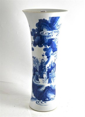 Lot 253 - A Chinese blue and white Guan type vase