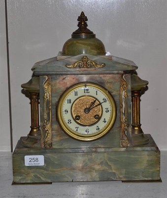 Lot 258 - Onyx mantel clock