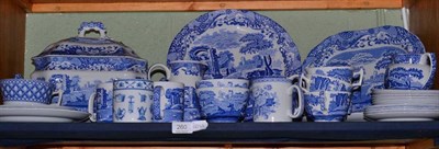 Lot 260 - A collection of Spode, mostly Italian pattern comprising various plates, a tureen, tea wares etc