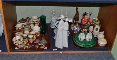 Lot 267 - Two Border Fine Arts groups, Royal Crown Derby bear paperweight, Devon pottery, crested china etc