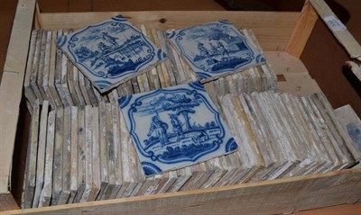 Lot 330 - One hundred and three blue and white Delft tiles