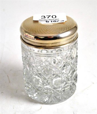 Lot 370 - A silver lidded cut glass jar