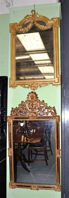 Lot 393 - Two reproduction gilt framed mirrors