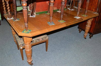 Lot 407 - Victorian oak extending table