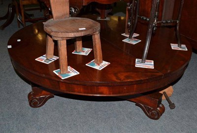 Lot 411 - Victorian mahogany circular breakfast table reduced to a coffee table