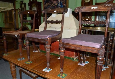 Lot 413 - A set of four George IV rosewood cane seated dining chairs