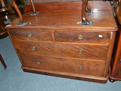 Lot 426 - Victorian mahogany four drawer straight fronted chest of drawers with gallery back