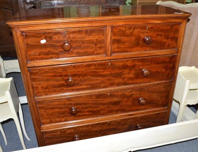 Lot 473 - Victorian mahogany five drawer chest of drawers