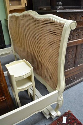 Lot 474 - Double bed and mattress and two side tables