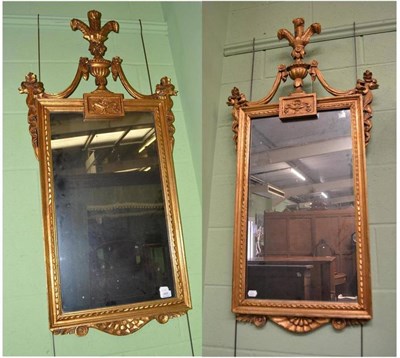 Lot 485 - Pair of 18th century style gilt mirrors