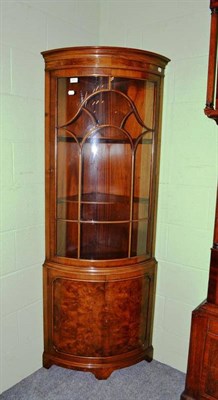 Lot 491 - Bow fronted display cabinet