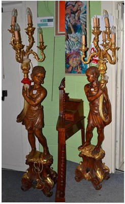 Lot 497 - Pair of Blackamoor figures, of recent date