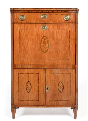 Lot 871 - An Early 19th Century Kingwood, Marquetry and Parquetry Secretaire à Abattant, the deep...