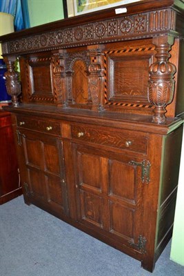 Lot 509 - Carved oak court cupboard in 17th century style