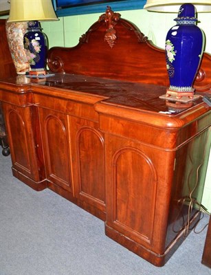 Lot 510 - Victorian mahogany inverted breakfront sideboard