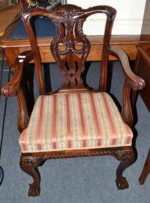 Lot 515 - Mid-19th century mahogany armchair