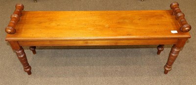 Lot 899 - A Late Victorian Walnut Window Seat, labelled William Whiteley, Westbourne Grove, London, the...