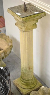 Lot 573 - A decorative sundial on column pedestal, of recent date