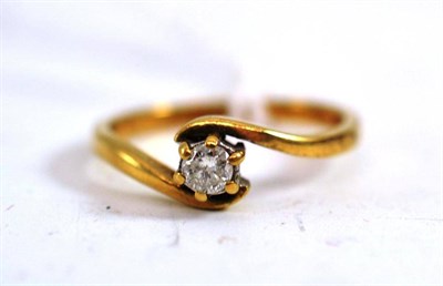 Lot 50 - A 9ct gold diamond solitaire ring