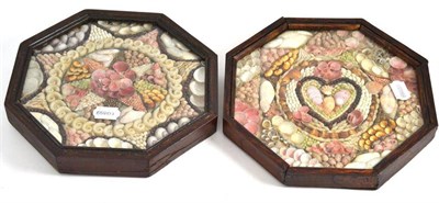 Lot 62 - Two sailor work shell valentines