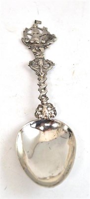 Lot 107 - An early 19th century Dutch silver spoon, with contemporary inscription to the bowl and dated 1835