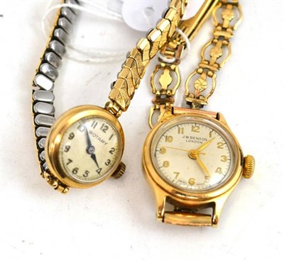 Lot 113 - A 9ct gold Benson lady's wristwatch and a Rotary wristwatch