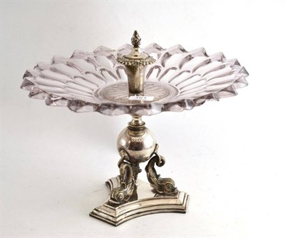 Lot 161 - A Victorian plated table centrepiece