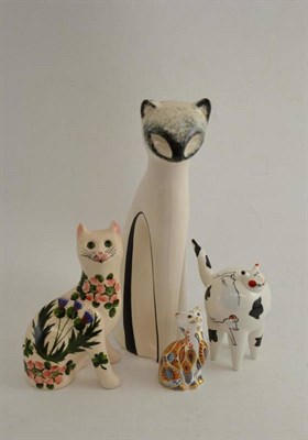 Lot 169 - A Wemyss cat, a Derby cat and two others