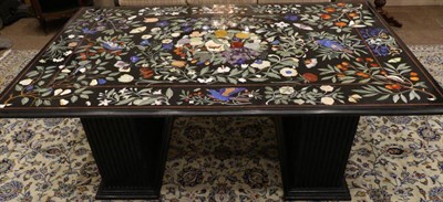 Lot 987 - A Pietra Dura Florentine Style Rectangular Table Top, of recent date, decorated with assorted...