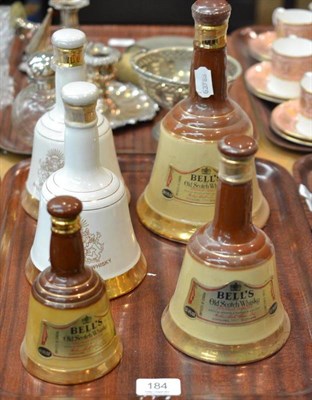 Lot 184 - Five Bells Whisky decanters with contents