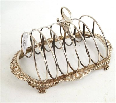 Lot 220 - Late Georgian white metal toast rack