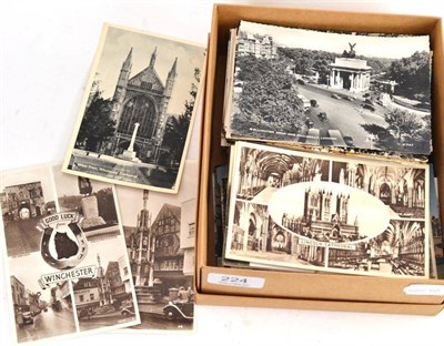 Lot 224 - A collection of assorted postcards, including real photographs, topographical etc