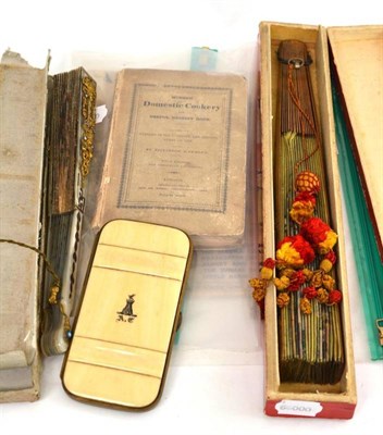 Lot 238 - Fans, ephemera, Victorian card case etc