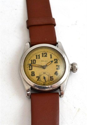 Lot 249 - A steel cased gentleman's Rolex wristwatch, numbered 144338 and 2280 to case back