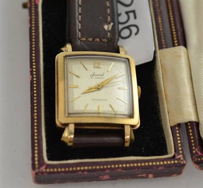 Lot 256 - A 9ct gold wristwatch signed Accurist