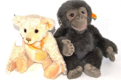 Lot 277 - Steiff Millennium jointed bear and a Steiff monkey